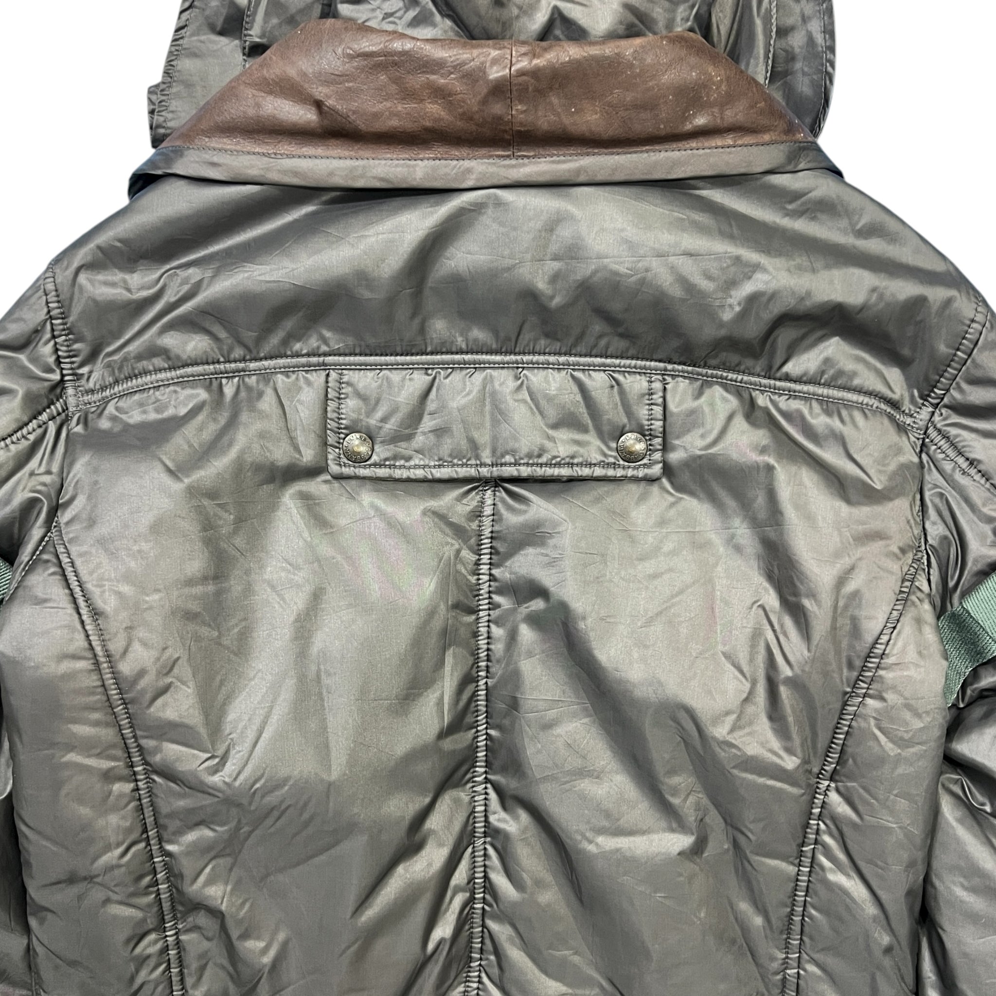 DOLCE&GABBANA 2003AW Bondage Harness Leather Nylon Zip-Up Jacket