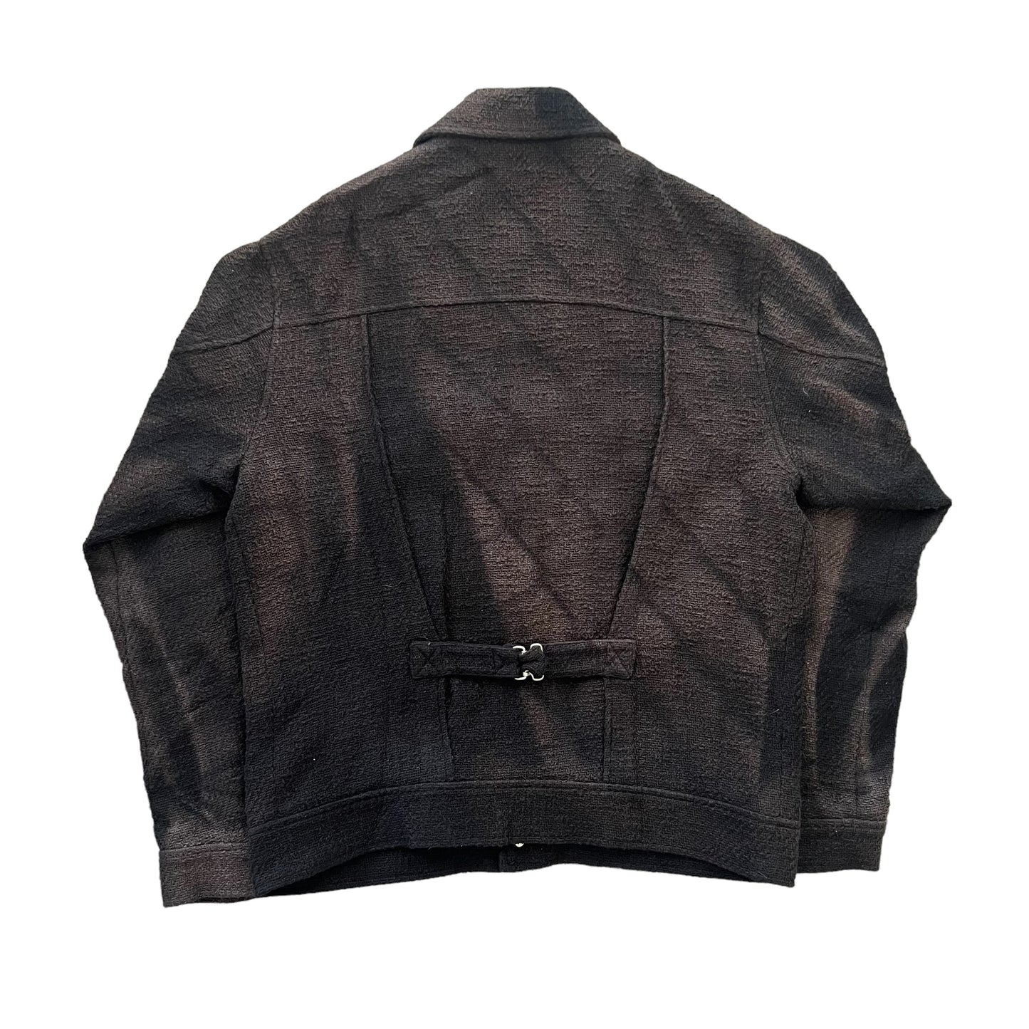 JINYONGKIM SUN BLEACHED TWEED  TRUCKER JACKET