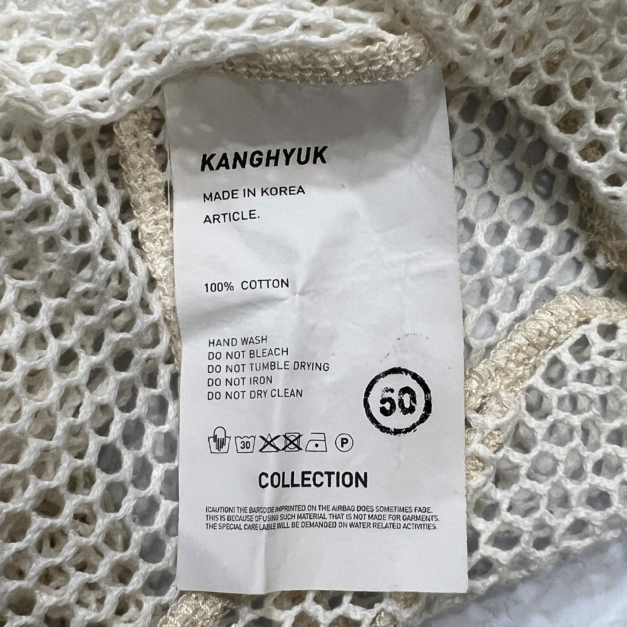 KANGHYUK Cotton Mesh Knit Pullover Hoodie