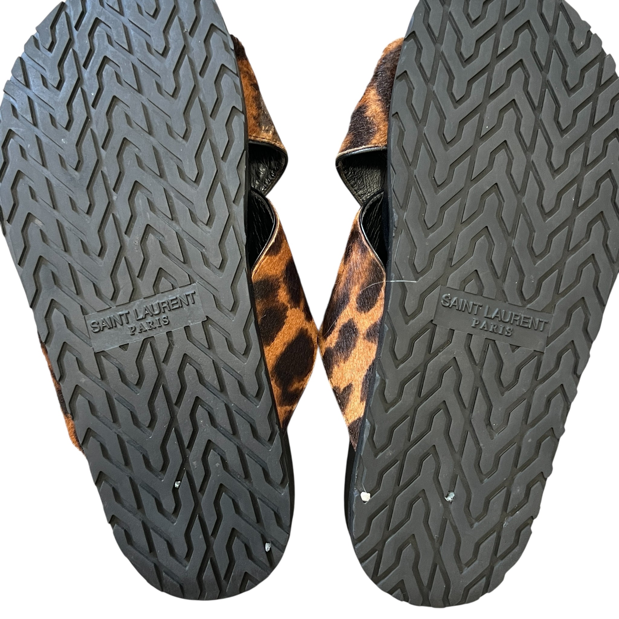 SAINT LAURENT PARIS HEDI SLIMANE Jimmy Crisscross Flat Sandals