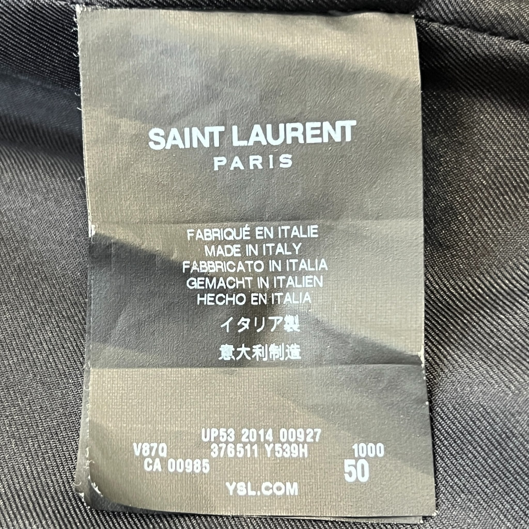 SAINT LAURENT 2014SS Hedi Slimane Harrington Jacket