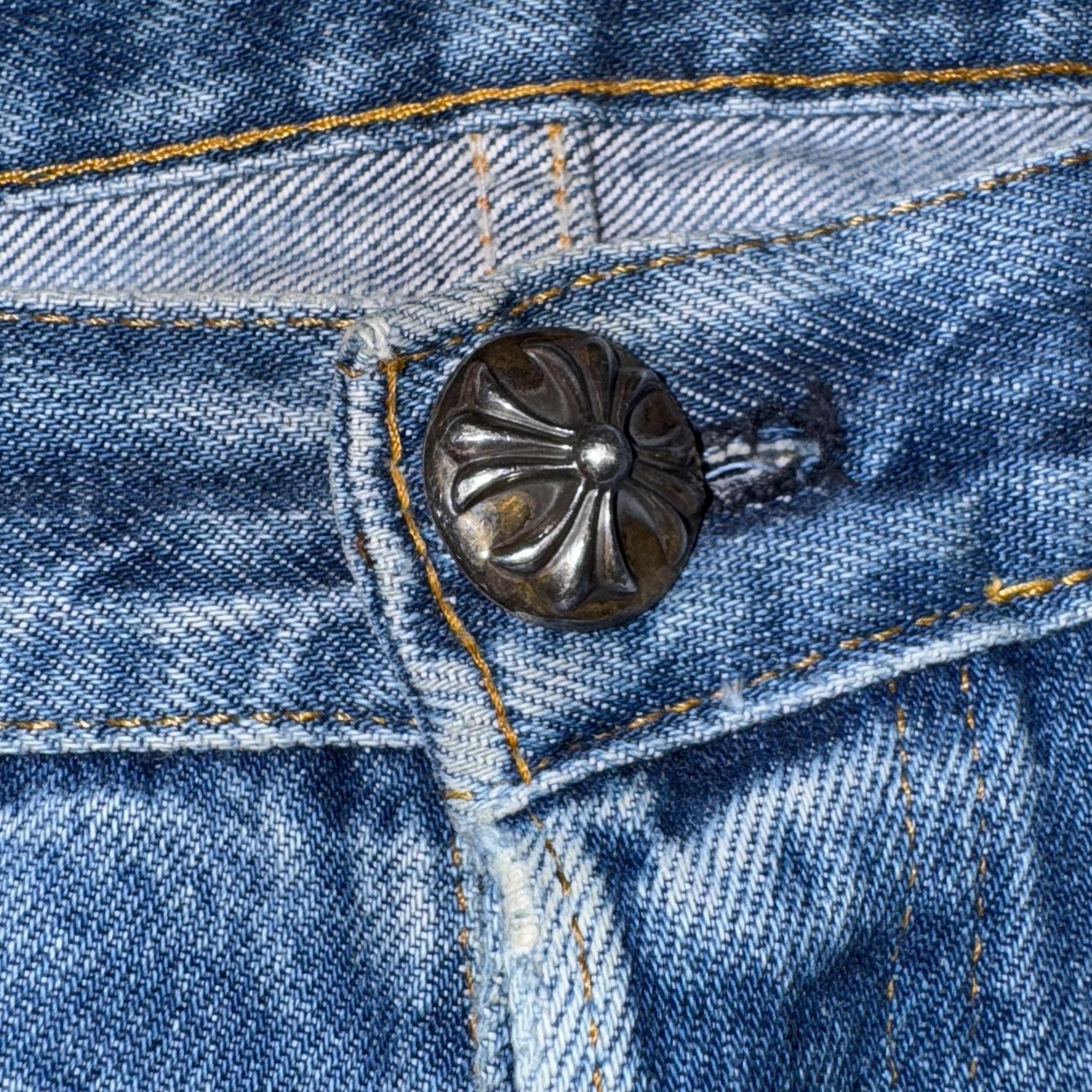 CHOME HEARTS LEVI'S Leather Cross Patch Denim Pants