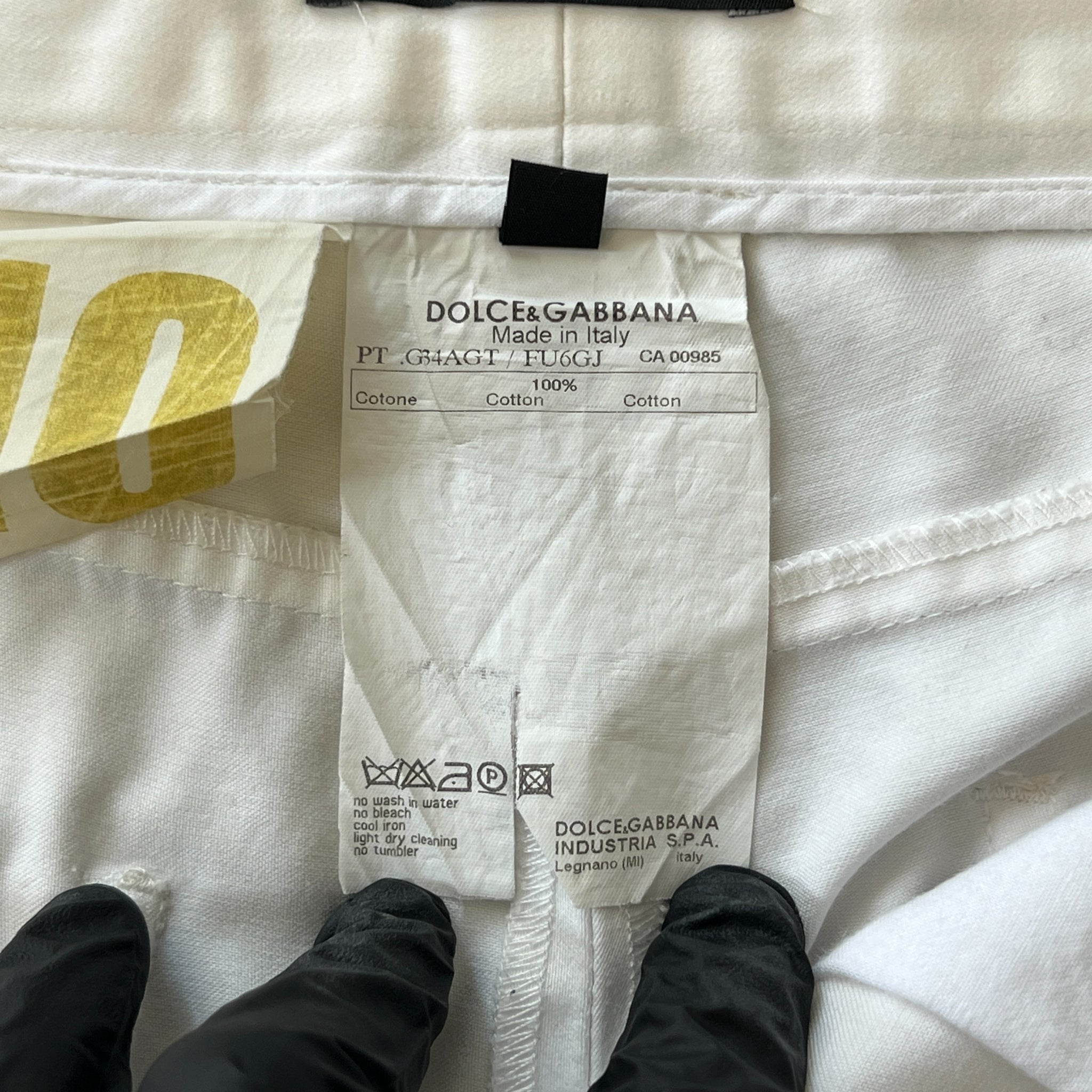 DOLCE&GABBANA Multi-Zip Cotton Biker Pants