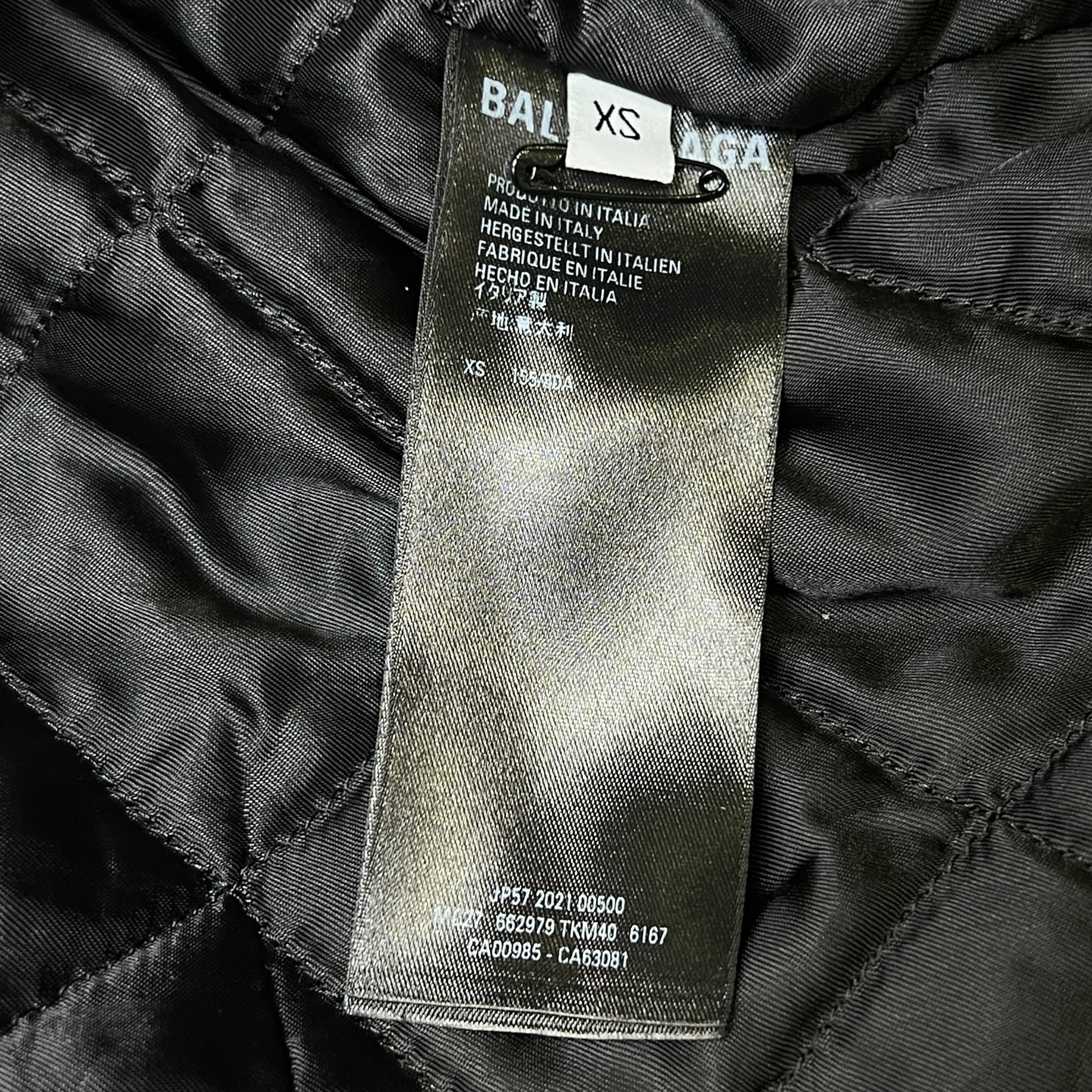 BALENCIAGA 2021AW Padded Check Flannel Asymmetry Shirts Jacket