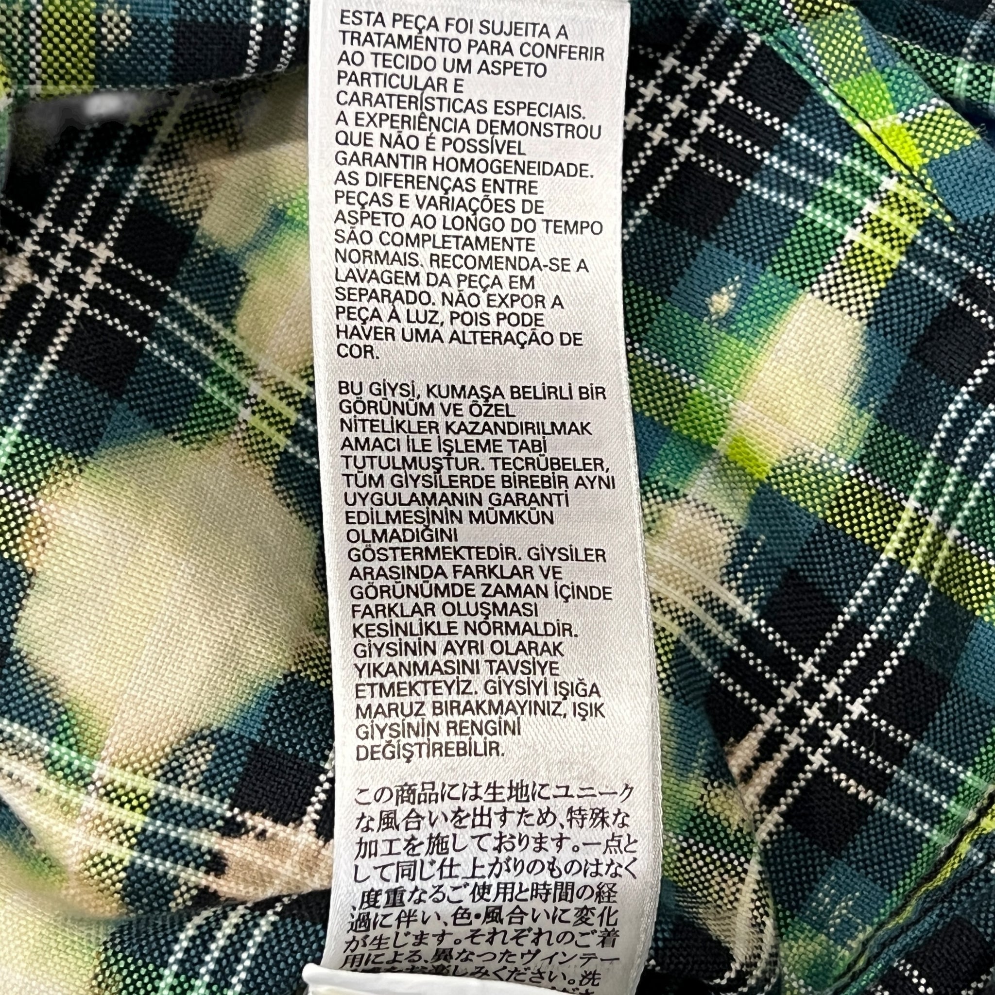 DIESEL Men's S-MOON-CHECK Embroidery & Treated Combination Shirt