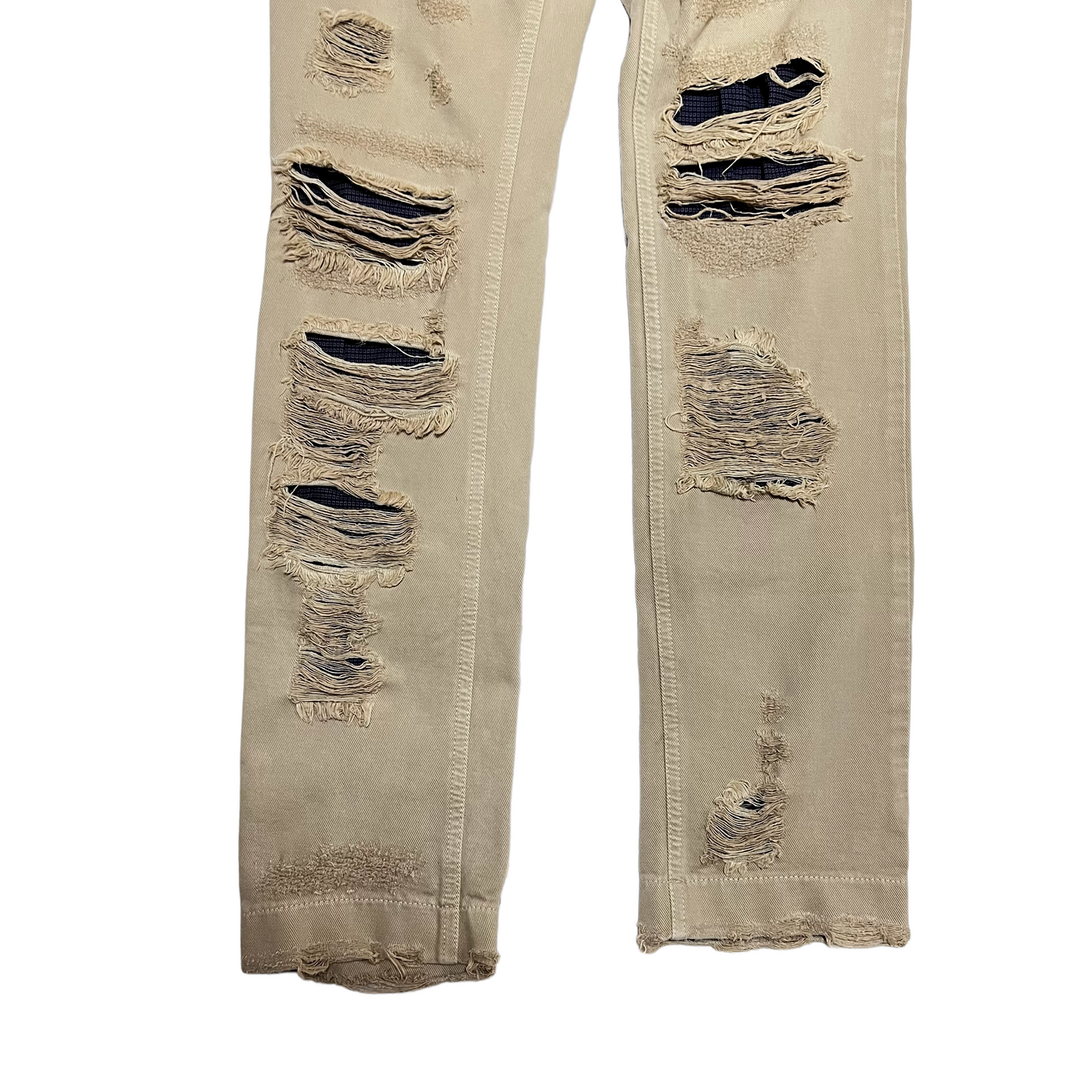 DOLCE&GABBANA 2012AW LAYERED DISTRESSED JEANS