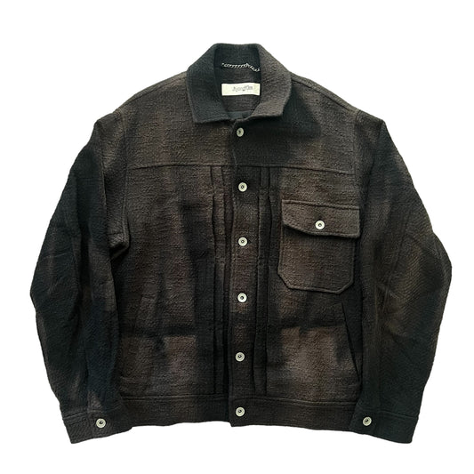 JINYONGKIM SUN BLEACHED TWEED  TRUCKER JACKET