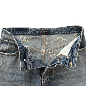 BALENCIAGA 2023SS Super Destroyed Large Fit Baggy Denim Pants