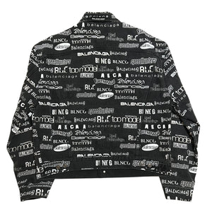 BALENCIAGA 20AW MULTI LOGO DENIM JACKET