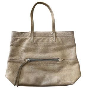 MIU MIU Grained Leather Front-Zip Tote Bag