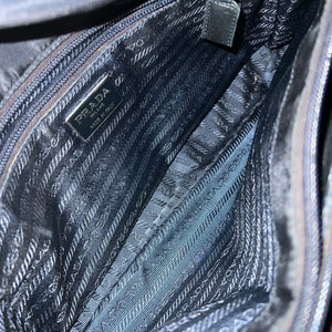 PRADA ARCHIVE HYBRID LEATHER NYLON FLAP MESSENGER BAG