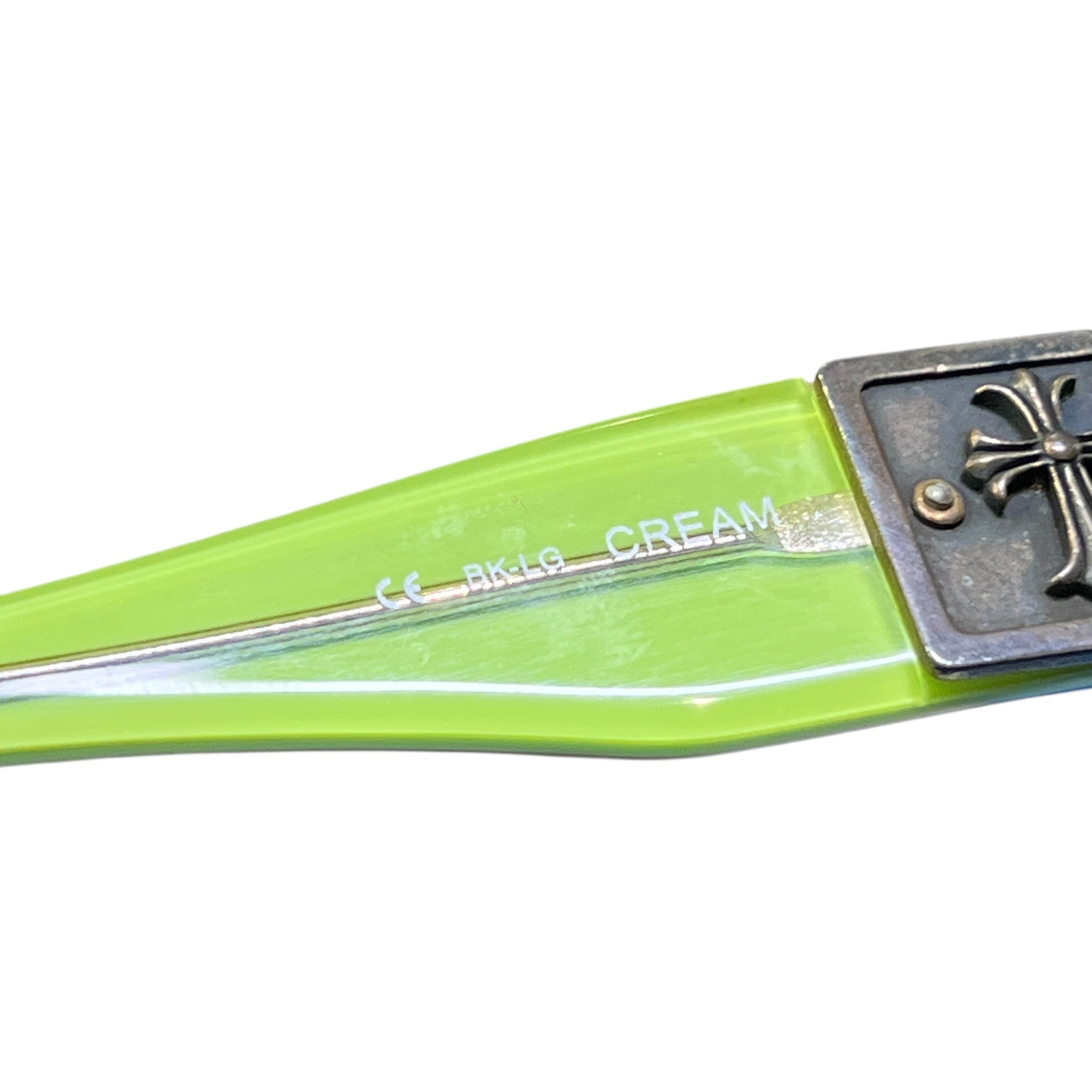 CHROME HEARTS Sunglasses CREAM Black / Light Green