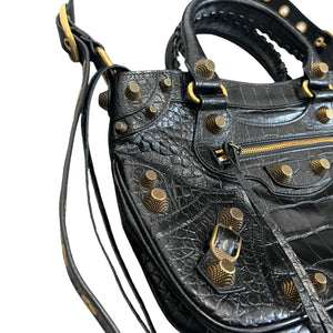 BALENCIAGA 2024SS Neo Cagole S Gold studs Tote Bag