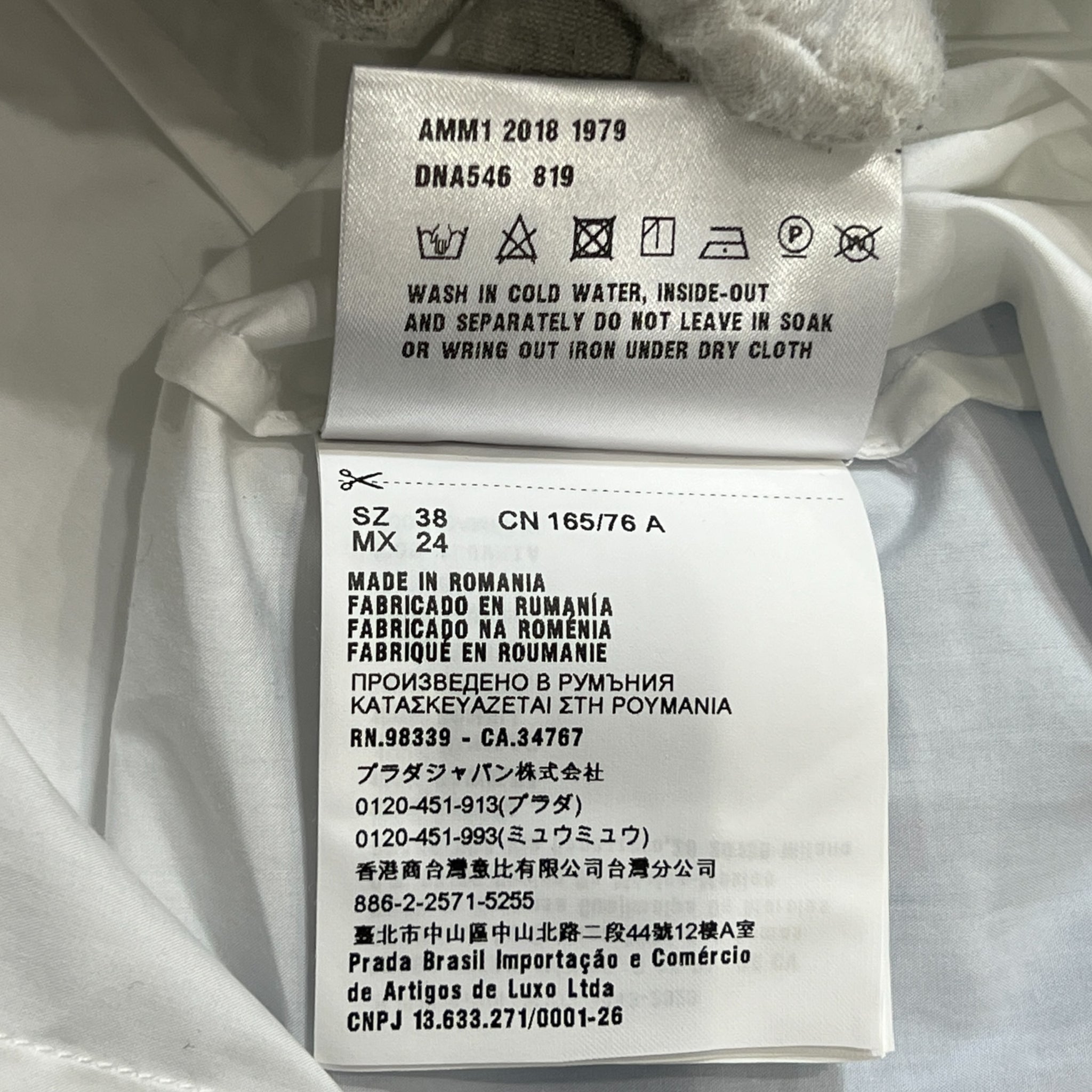 MIU MIU 2019SS Cotton Button-Up Frill Sleeve L/S Shirts