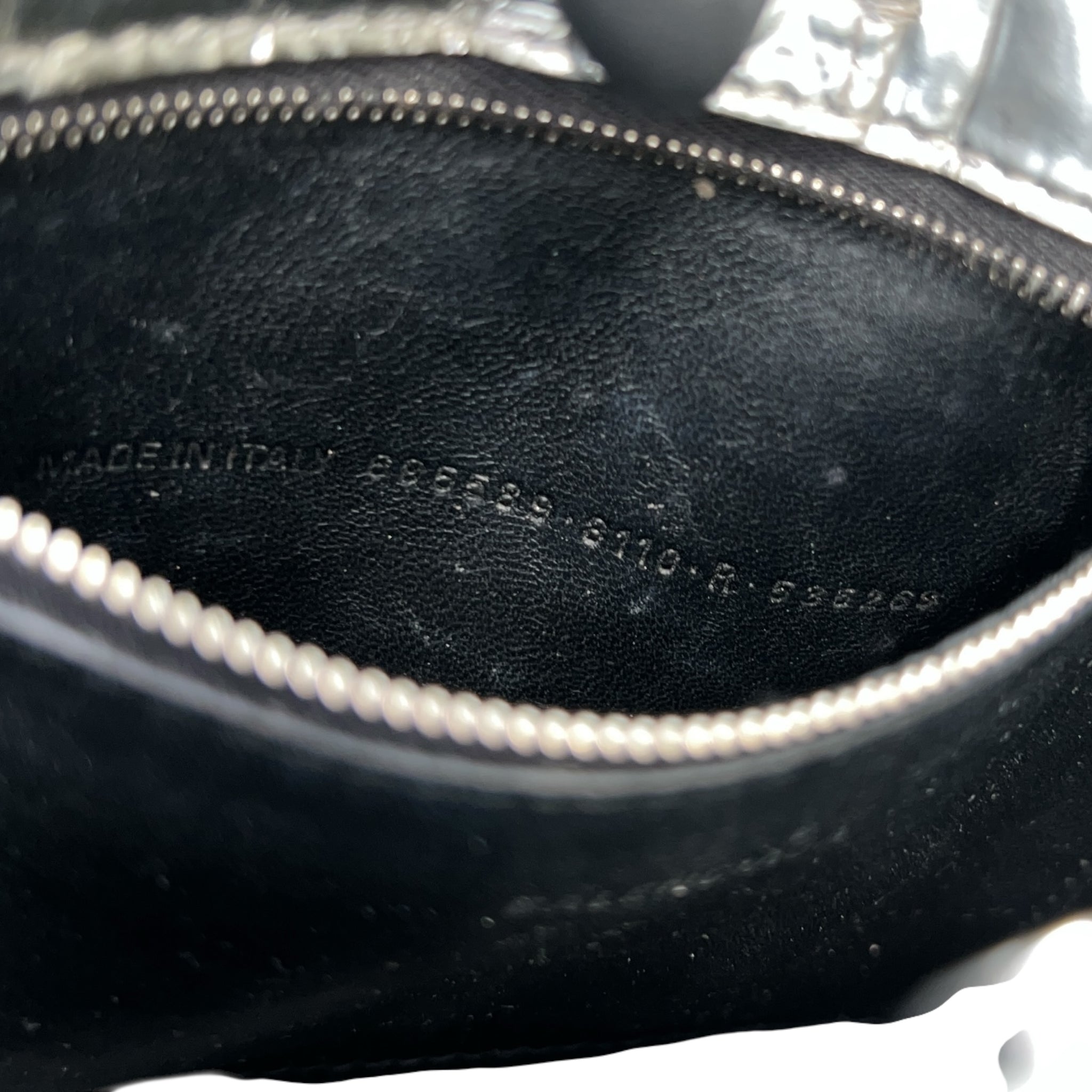 BALENCIAGA 2022SS BB Logo Metallic Crocodile Embossed Leather Hand Bag