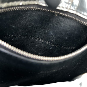 BALENCIAGA 2022SS BB Logo Metallic Crocodile Embossed Leather Hand Bag
