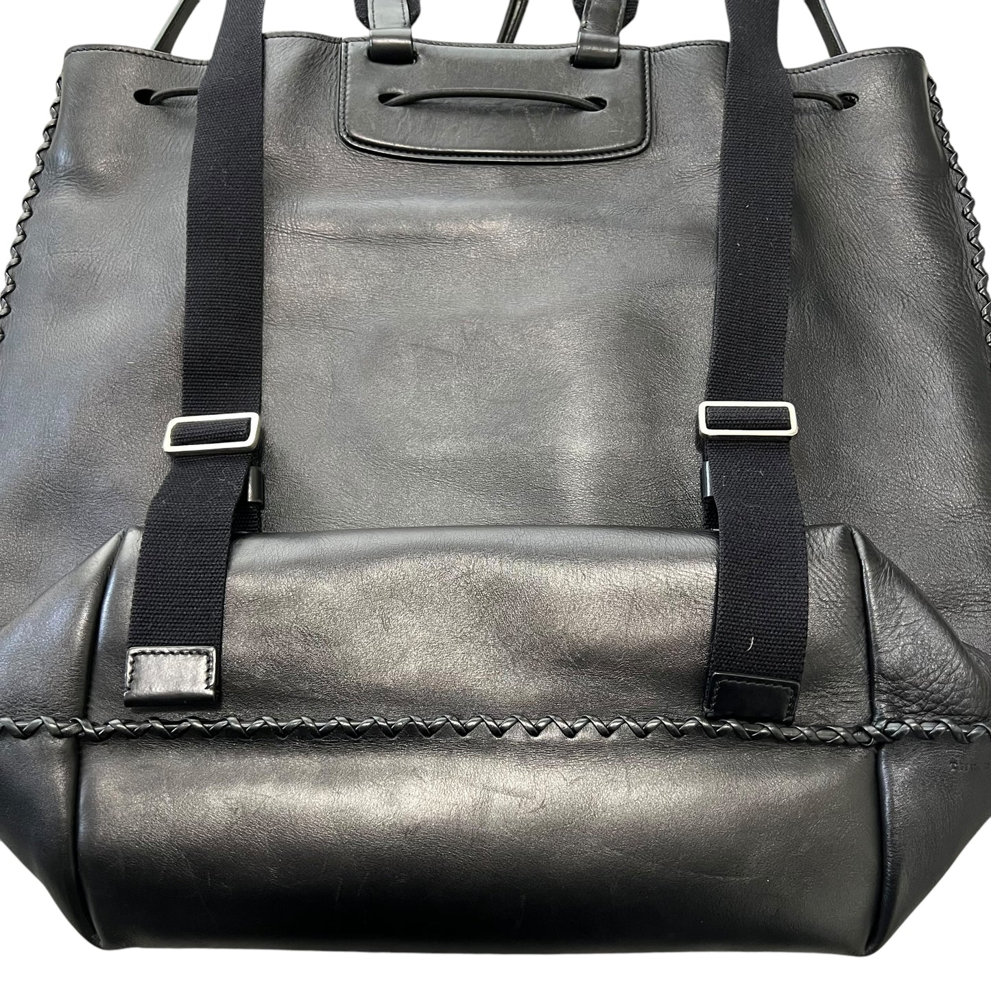 THE ROW Black  Leather 2Way Backpack Tote Bag