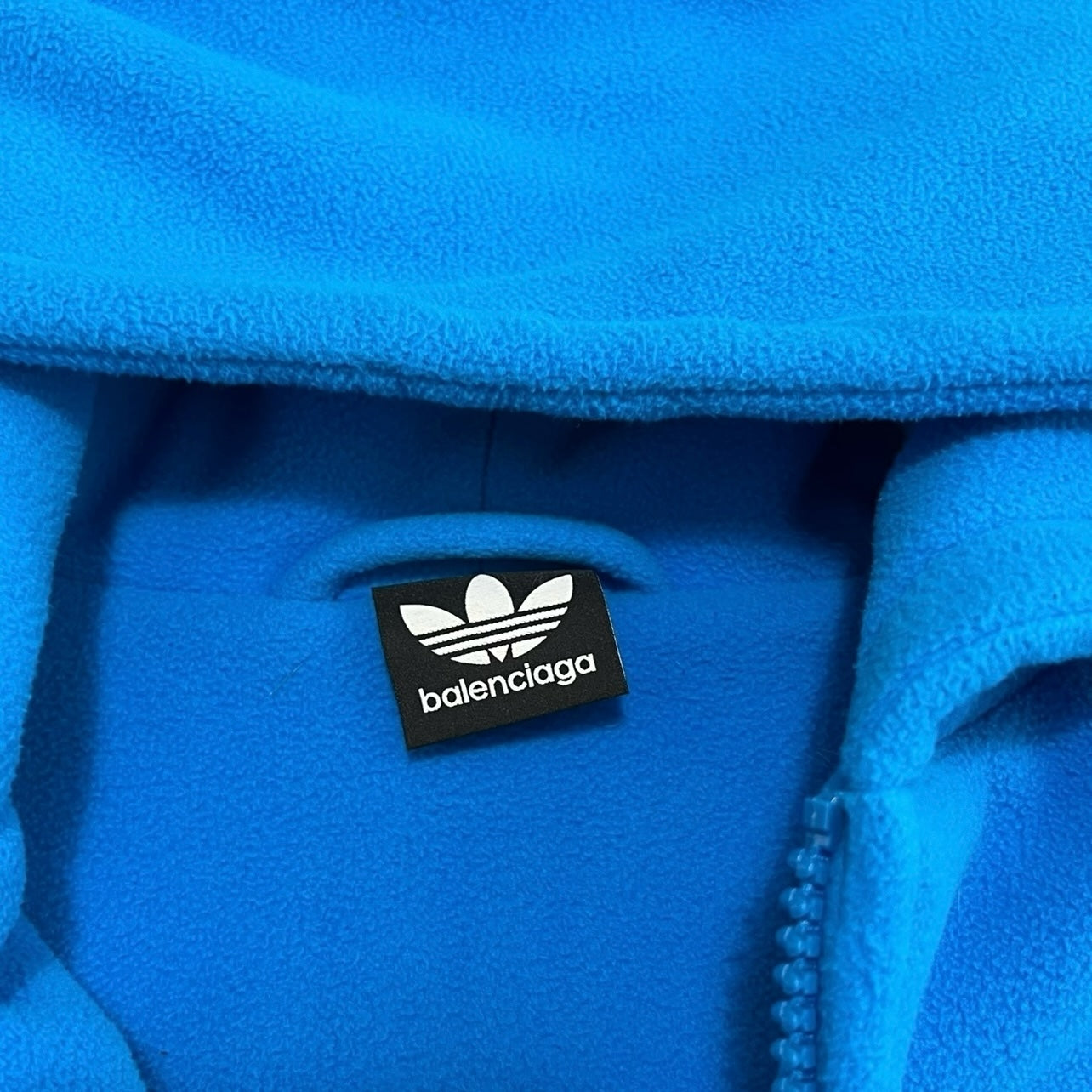 adidas BALENCIAGA 2023AW Demna Gvasalia Oversized Fleece Zip-Up Hoodie