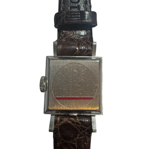 PATEK PHILIPPE Square — Antique Watch Ref. 3285/21 Solid Silver 1980s With Travel Case
