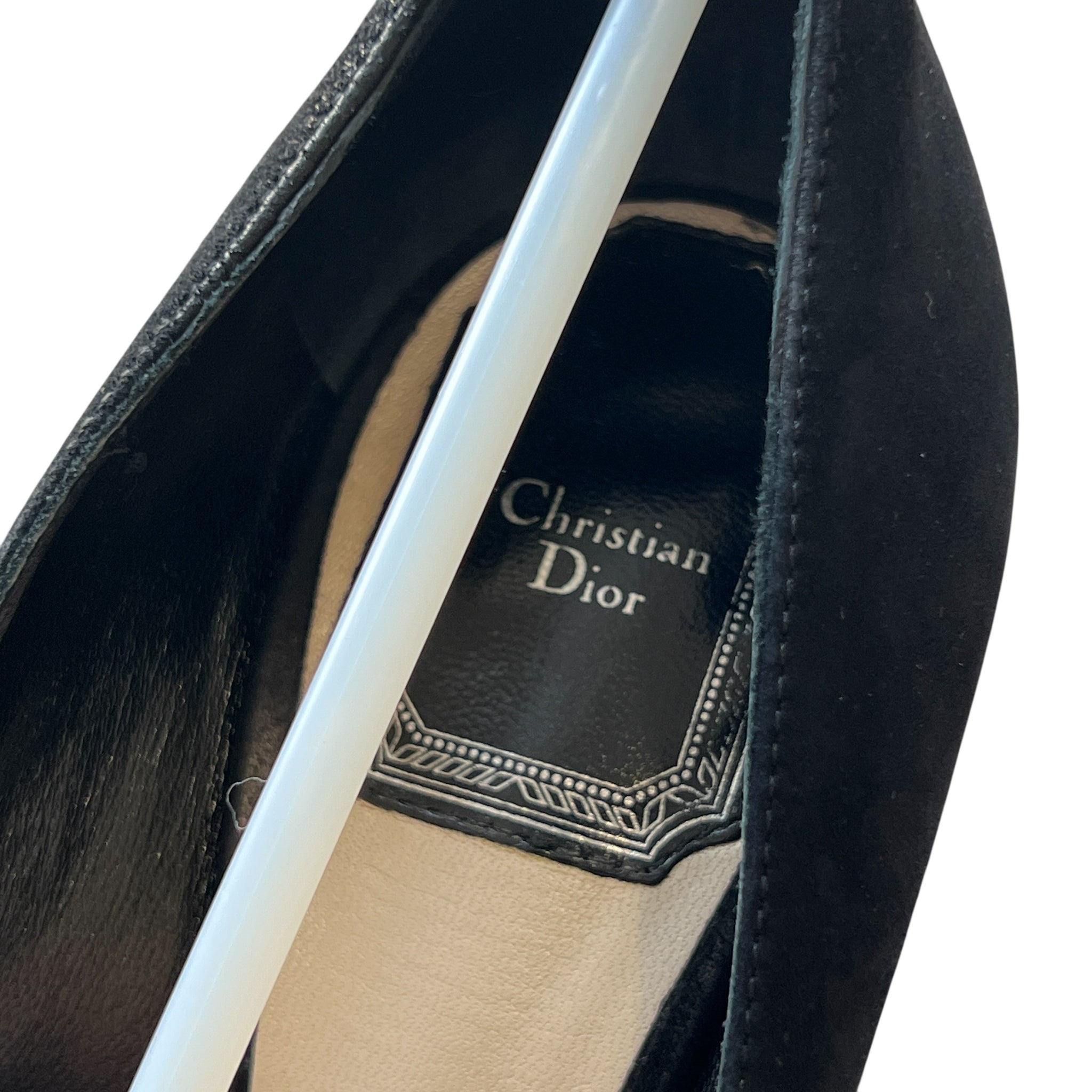 Christian Dior D-Silhouette Black Suede Songe Pumps
