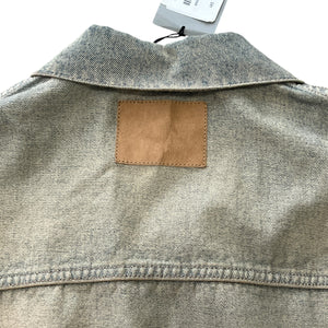 BALENCIAGA 2024SS Inside-Out Oversized Organic Light Indigo Denim Jacket