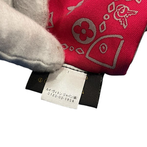 LOUIS VUITTON Monogram Paisley Flower Designed Silk Scarf