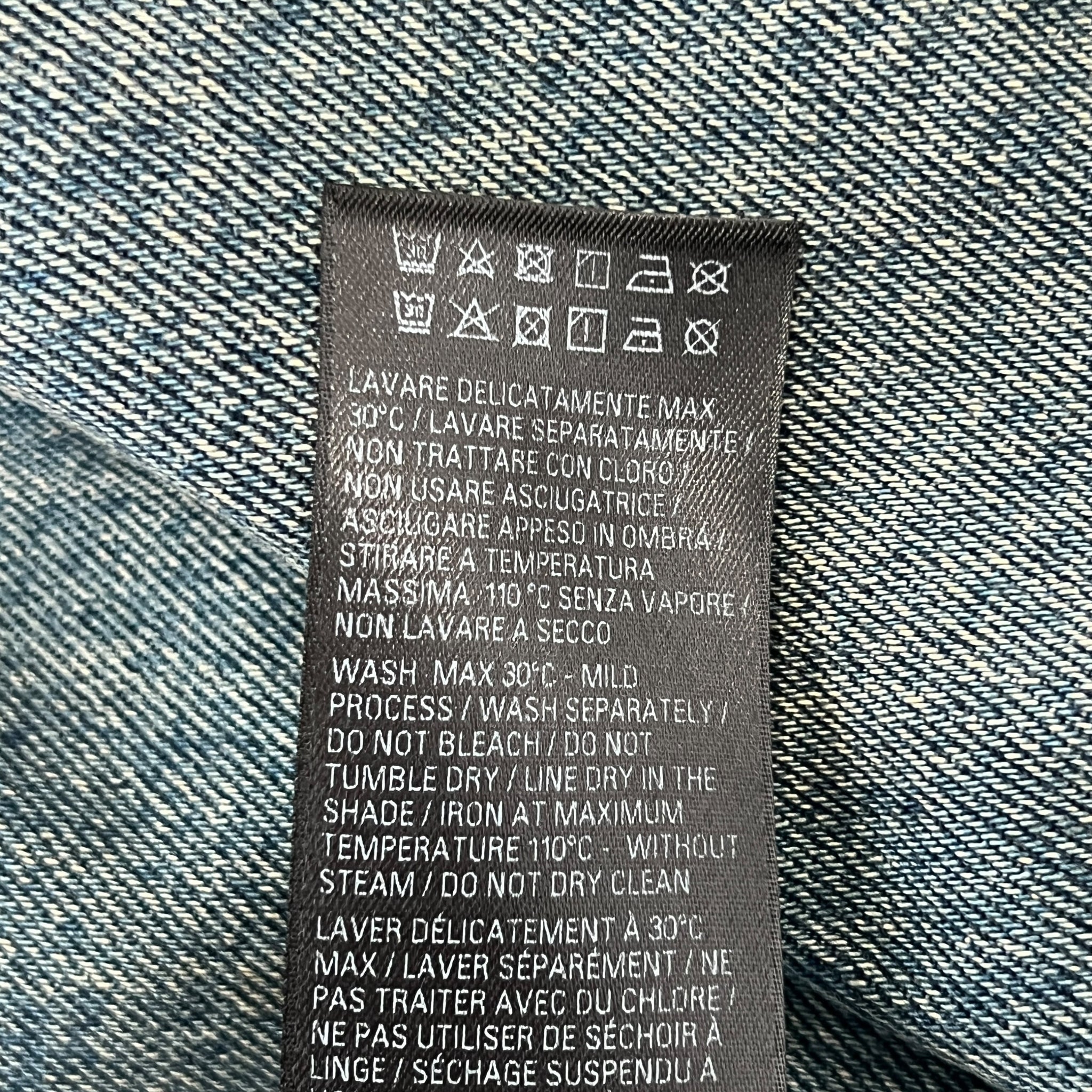 BALENCIAGA 2024SS Inside-Out Oversized Organic Light Indigo Denim Jacket
