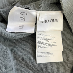 MIU MIU Garment-dye Cotton Sweat Shirt Hoodie