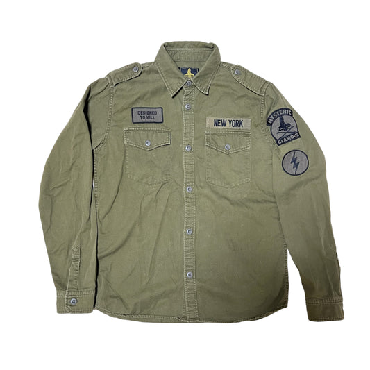 HYSTERIC GLAMOUR 0201AH01 DESIGNED TO KILL M-65 MILITARY SHIRTS