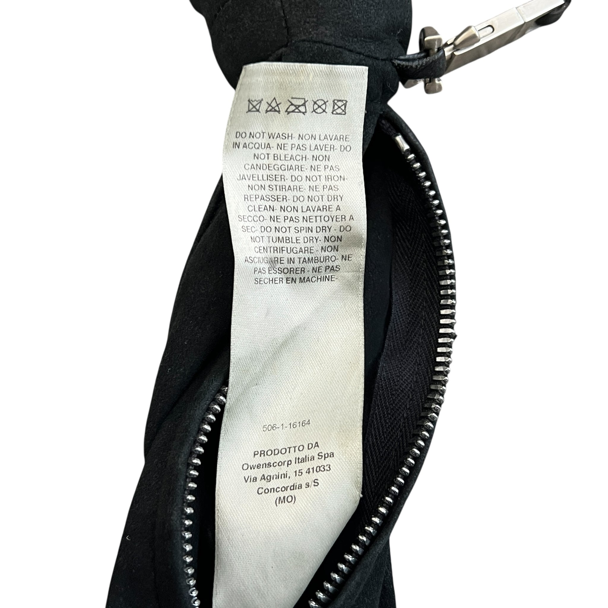 RICK OWENS Black Suede Siamese Bunny Pouch