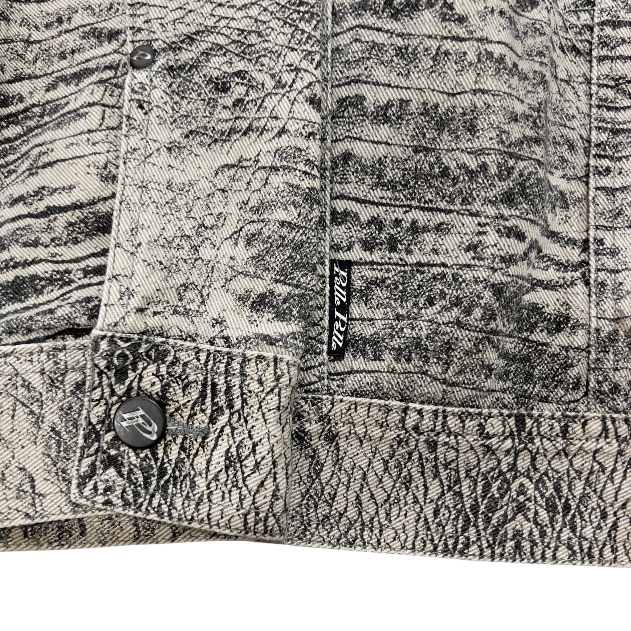 PELLE PELLE By MARC BUCHANAN 90s CROCONIM Crocodile Print Denim Jacket