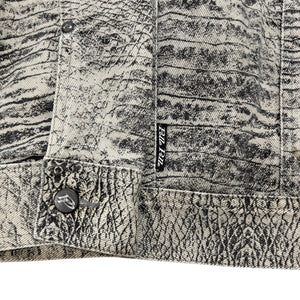 PELLE PELLE By MARC BUCHANAN 90s CROCONIM Crocodile Print Denim Jacket