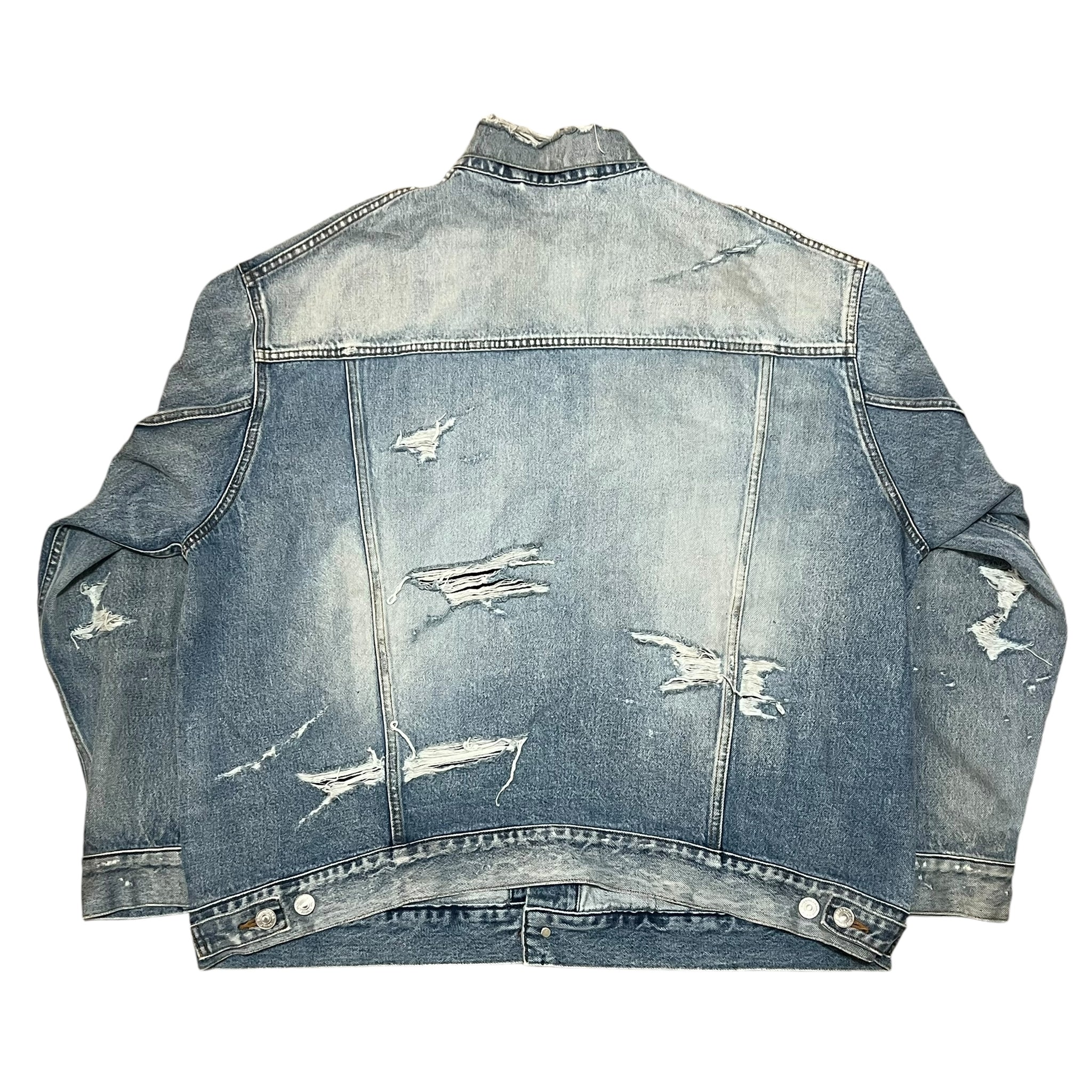 BALENCIAGA 2021SS DISTRESSED THRASH DENIM JACKET