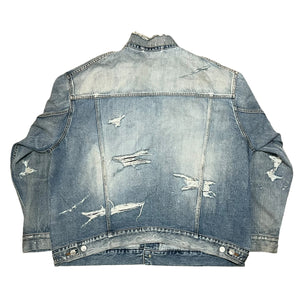 BALENCIAGA 2021SS DISTRESSED THRASH DENIM JACKET
