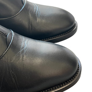 BALENCIAGA Single Buckle Leather Loafers