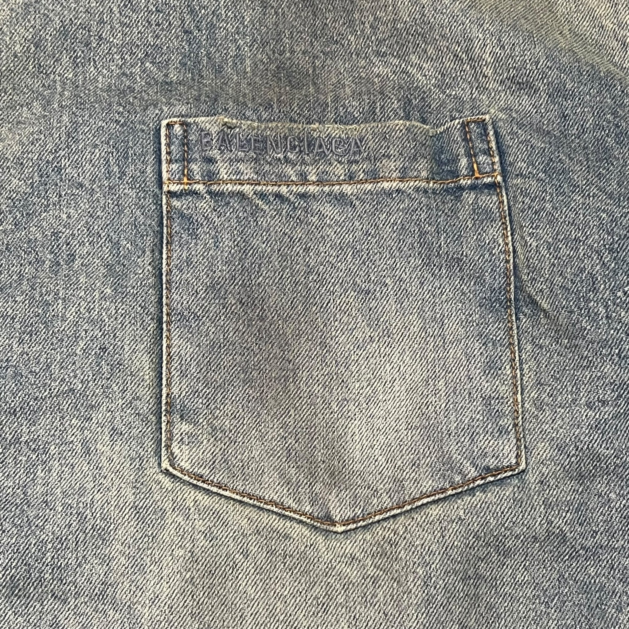 BALENCIAGA 2022AW PADDED DENIM SHIRTS JACKET