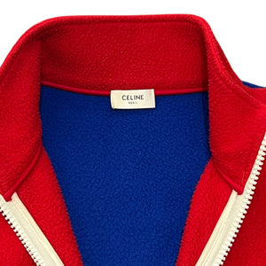 CELINE 2021SS HEDI SLIMAME THE DANCING KID Color Block Leopard Fleece Jacket