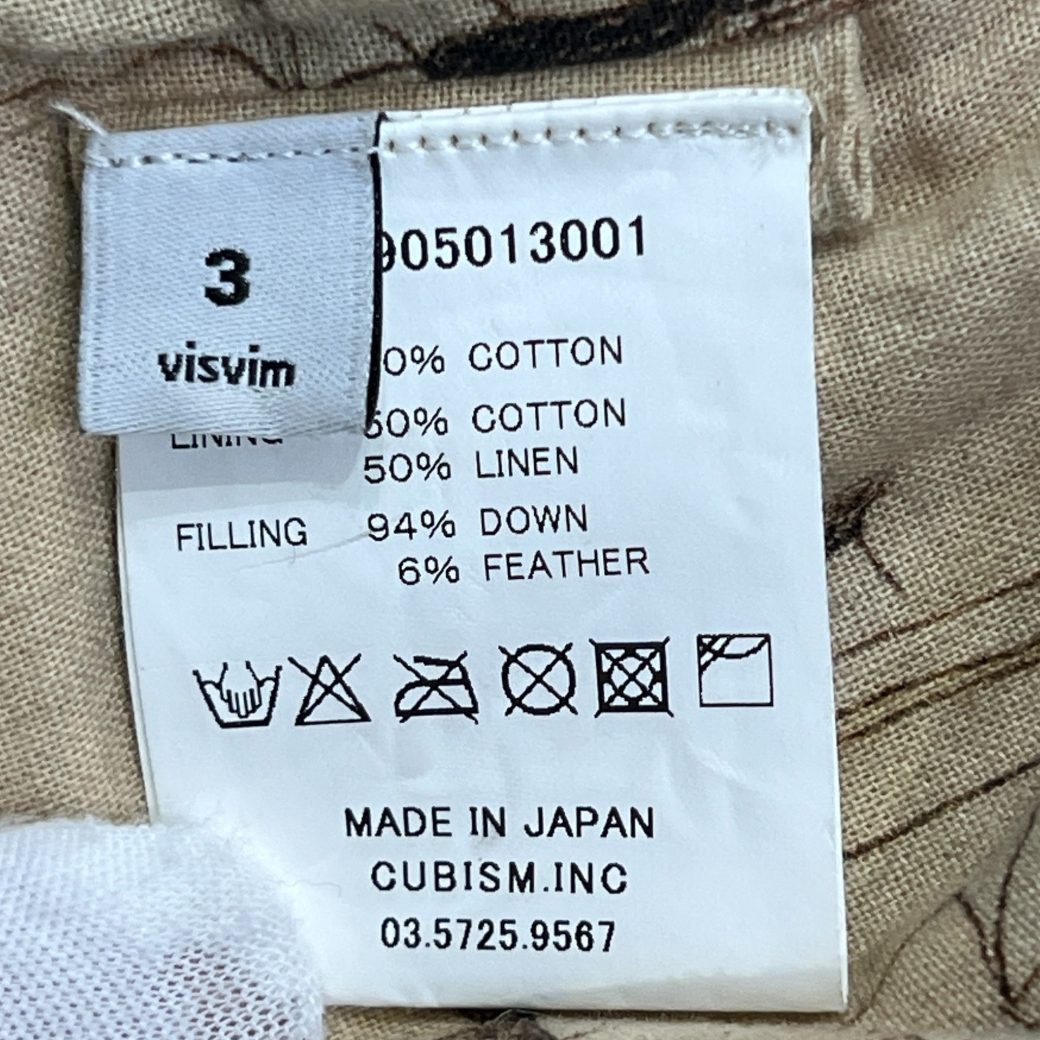 Visvim 2018AW ICT Kerchief Kofu Indigo Pattern Down Jacket