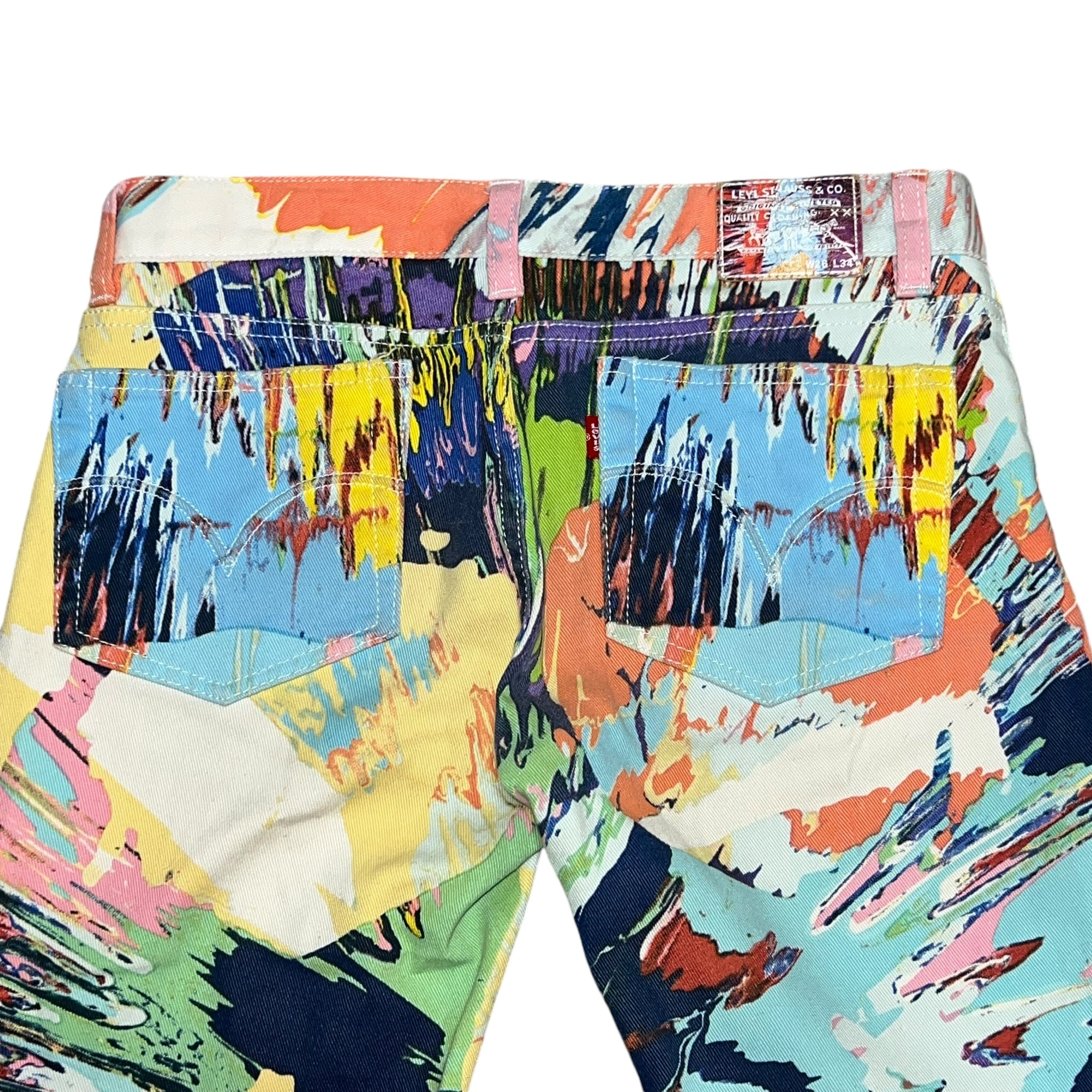 DAMIEN HIRST - LEVI'S 2008 swirl spin art- paint print denim jeans