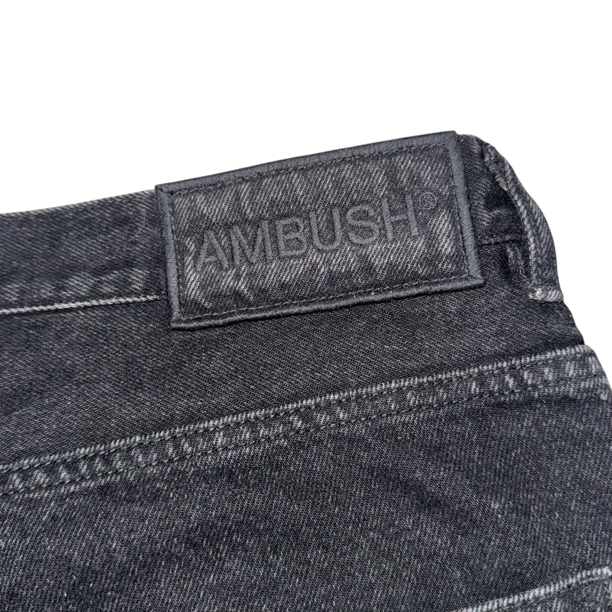 AMBUSH Black Straight Denim Pants