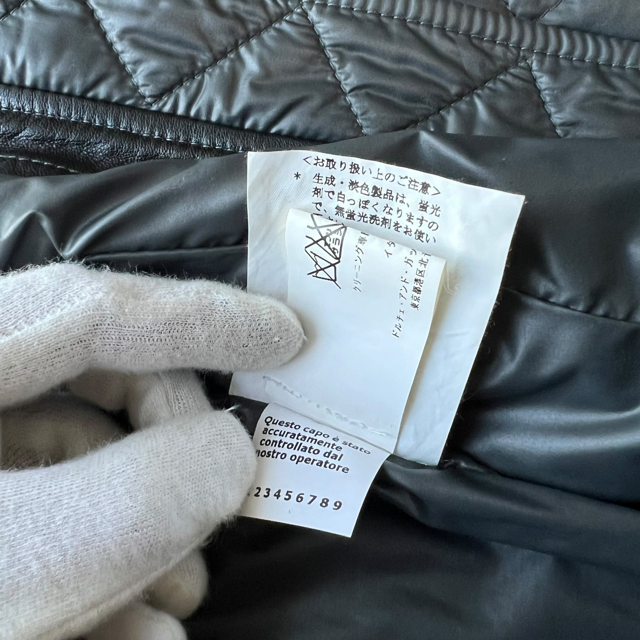 DOLCE&amp;GABBANA quilting lambskin zipup jacket