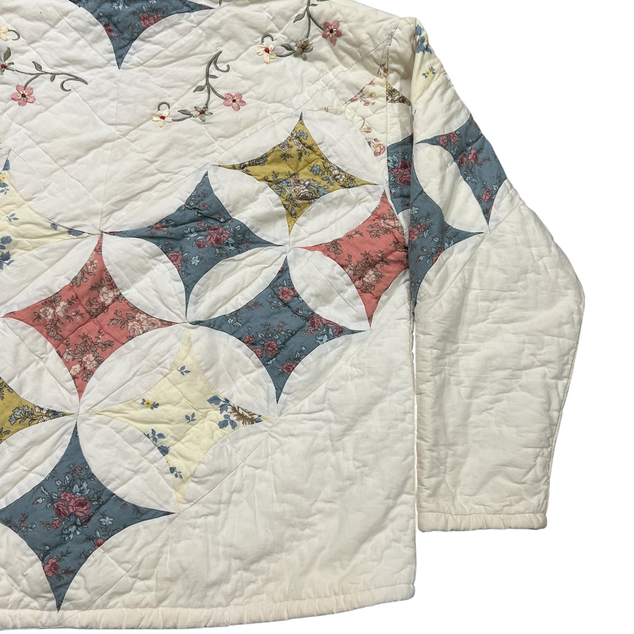 Vivid Visions Upcycled Vintage Quilt Hoodie