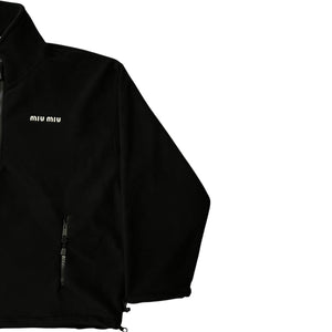 MIU MIU 2024AW Logo Half Zip Fleece Sweat