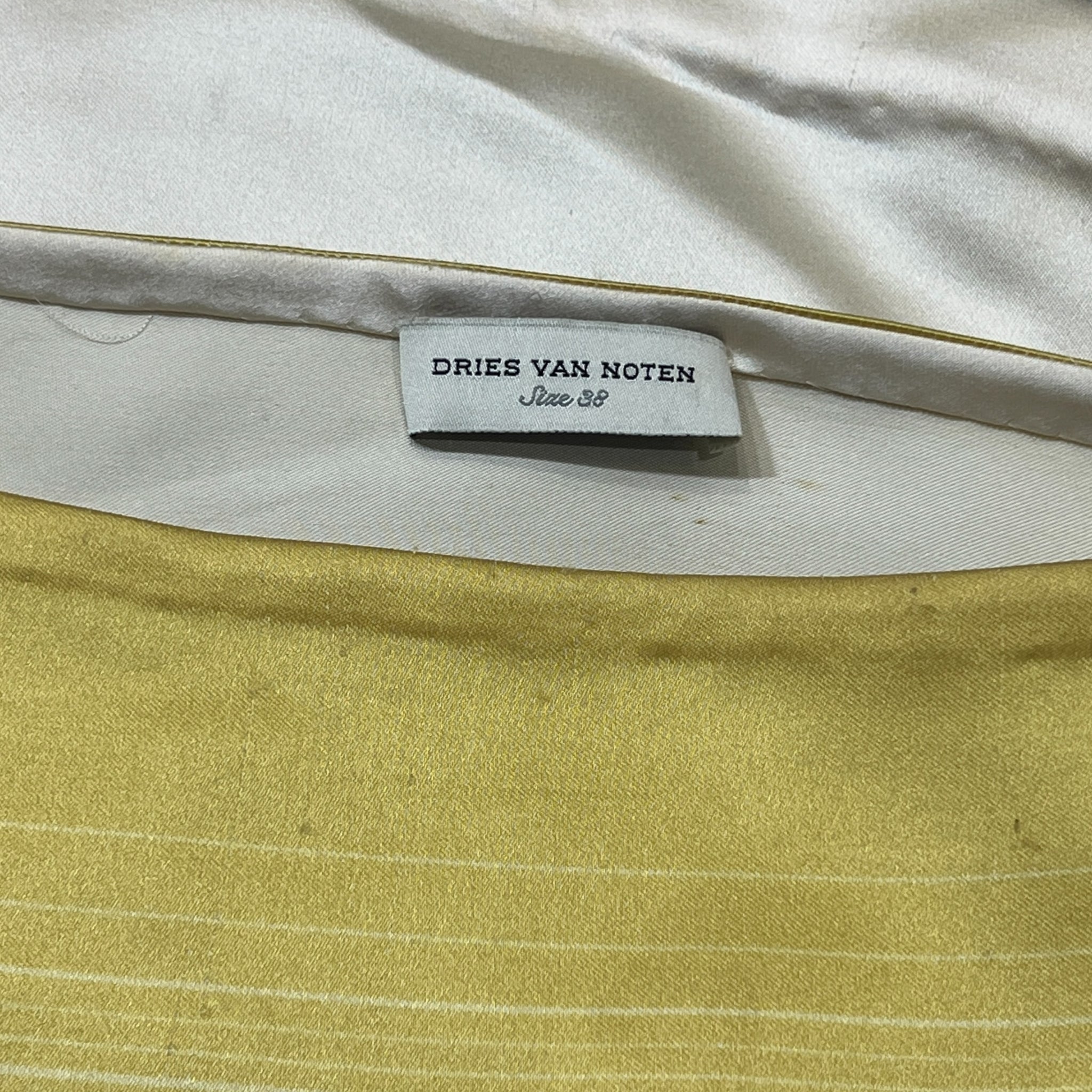 Dries Van Noten Satin Asymmetry Drape Dress