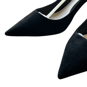 Christian Dior D-Silhouette Black Suede Songe Pumps