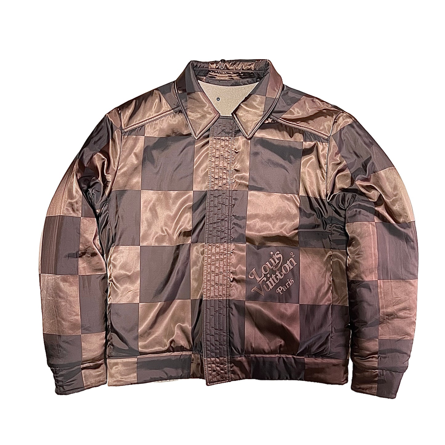 LOUIS  VUITTON  NIGO × VIRGIL ABLOH LV2 REVERSIBLE BIG DAMIER BOMBER JACKET