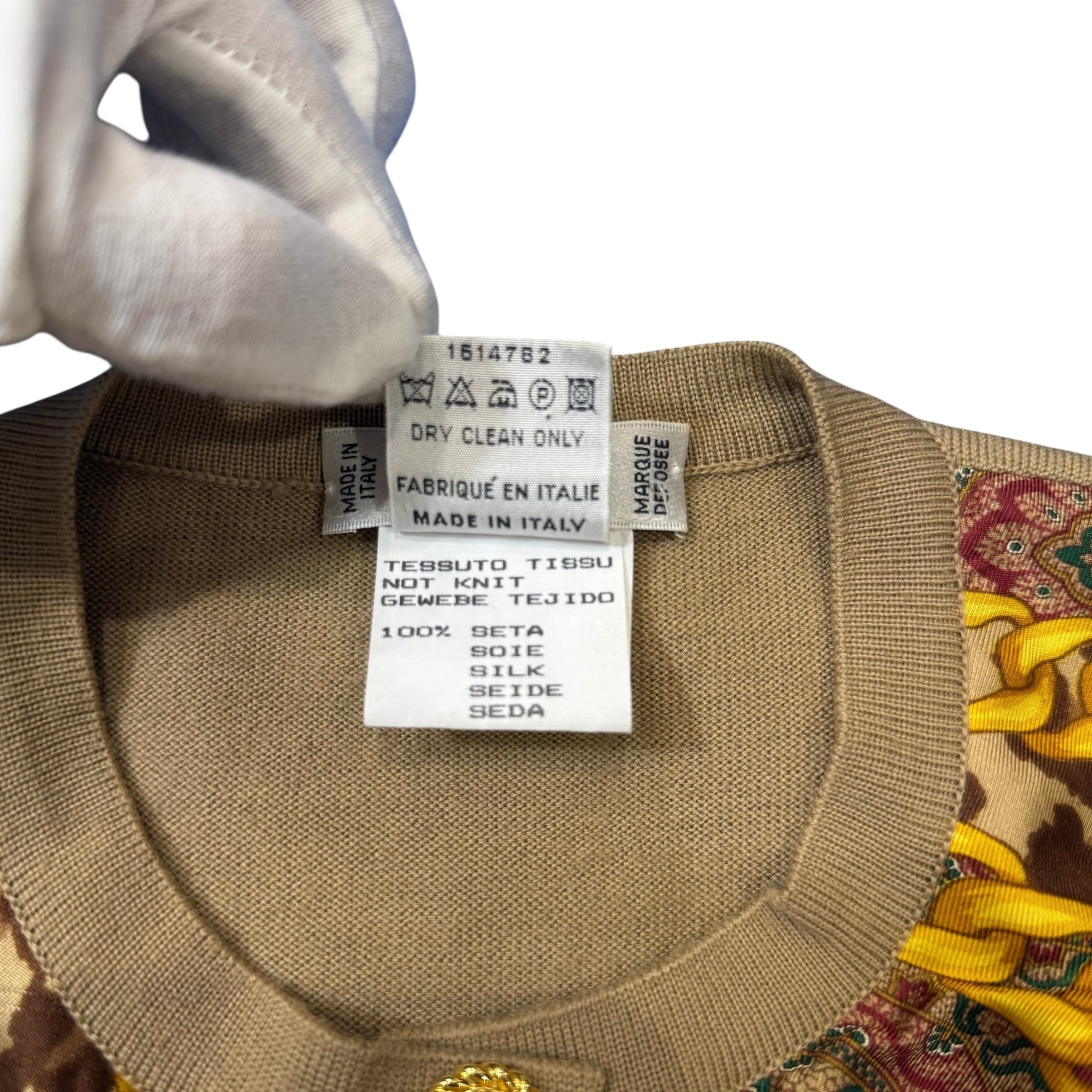 CELINE Silk Scarf Cardigan