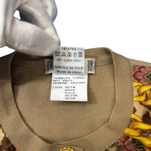 CELINE Silk Scarf Cardigan