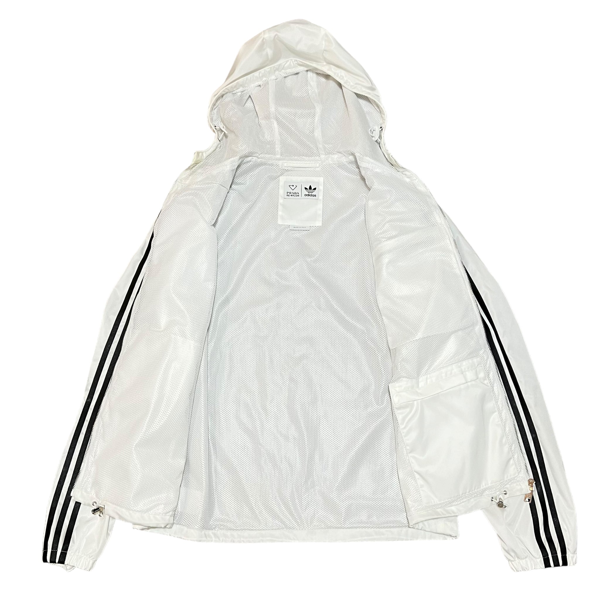 PRADA × ADIDAS 2022SS RE-NYLON TRACK HOODED JACKET WHITE