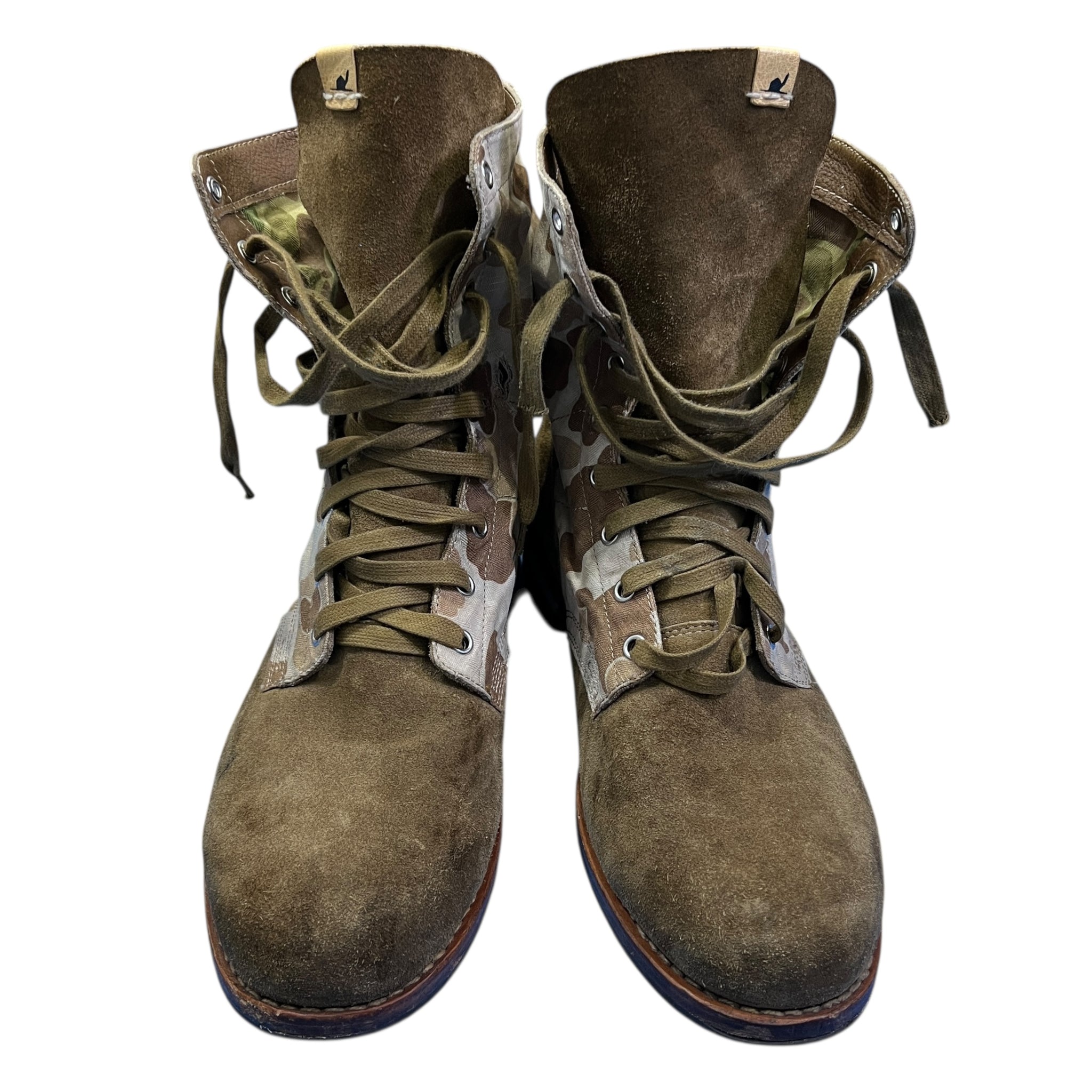 Visvim 2015SS Wallace Boots Folk High Top Camouflage Army Boots